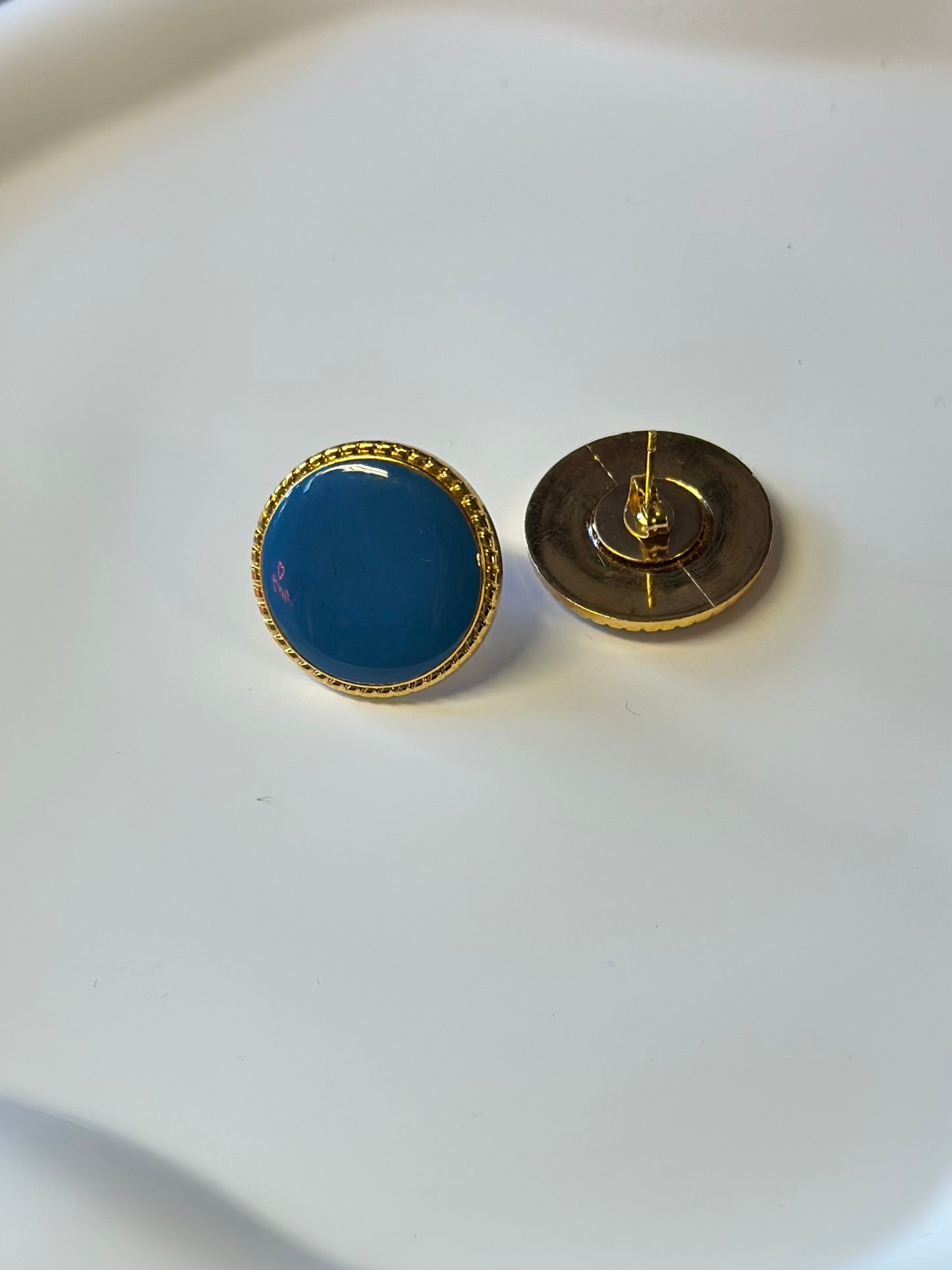 Vintage Button Earrings