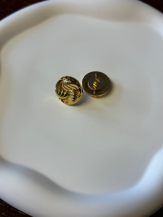 Vintage Button Earrings