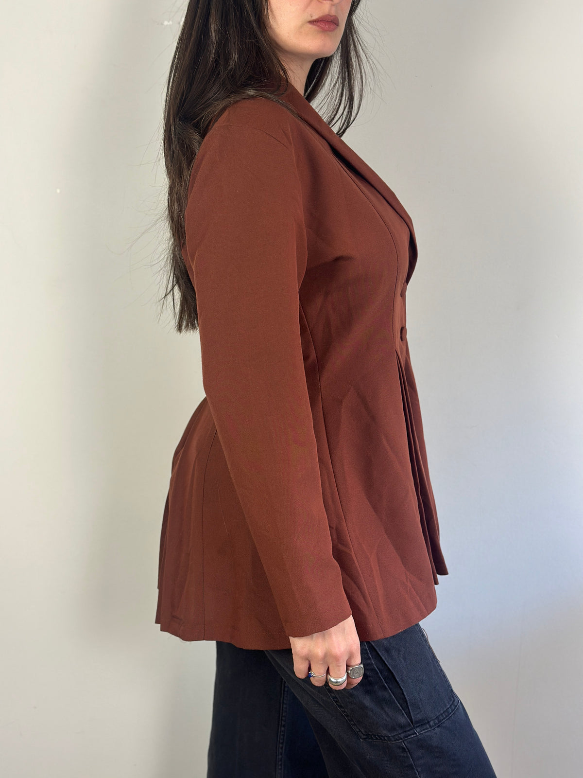 Vintage Pleated Blazer