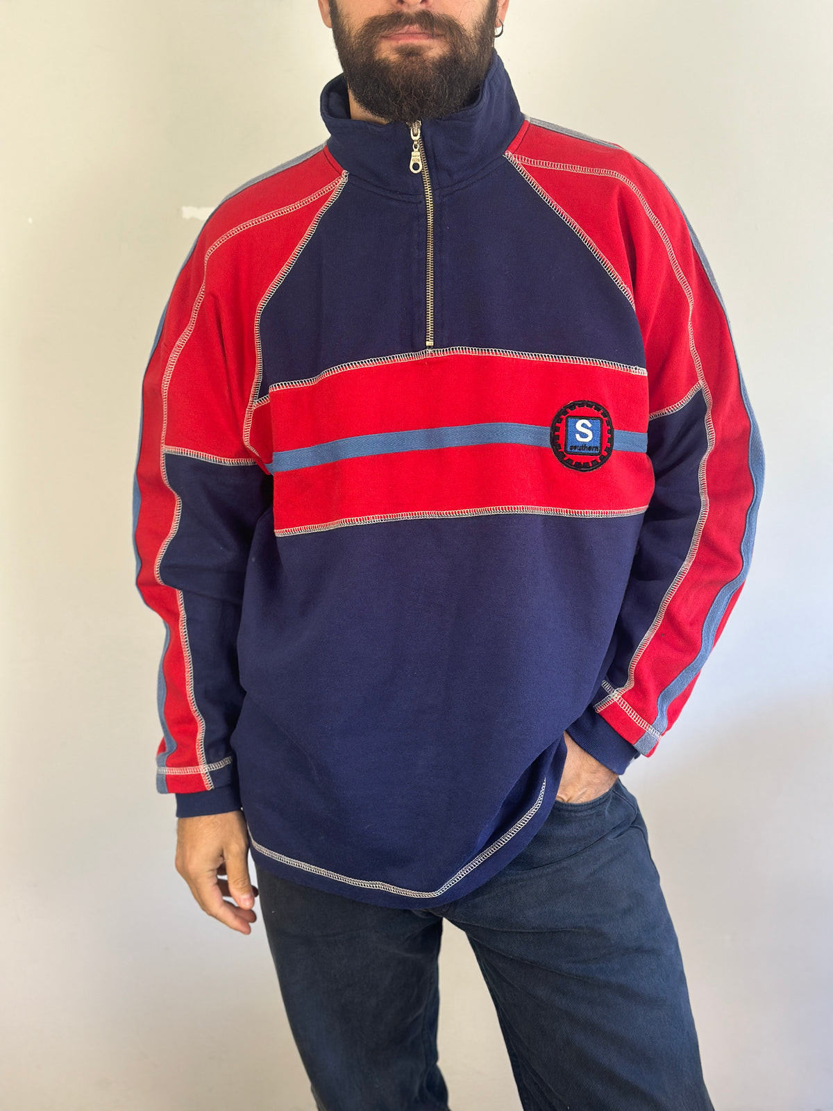 Vintage Half Zip Sweatshirt
