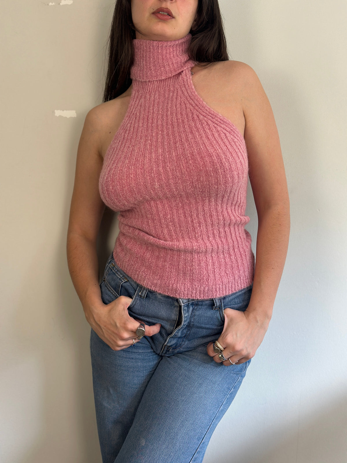 Vintage Halter Wool Top