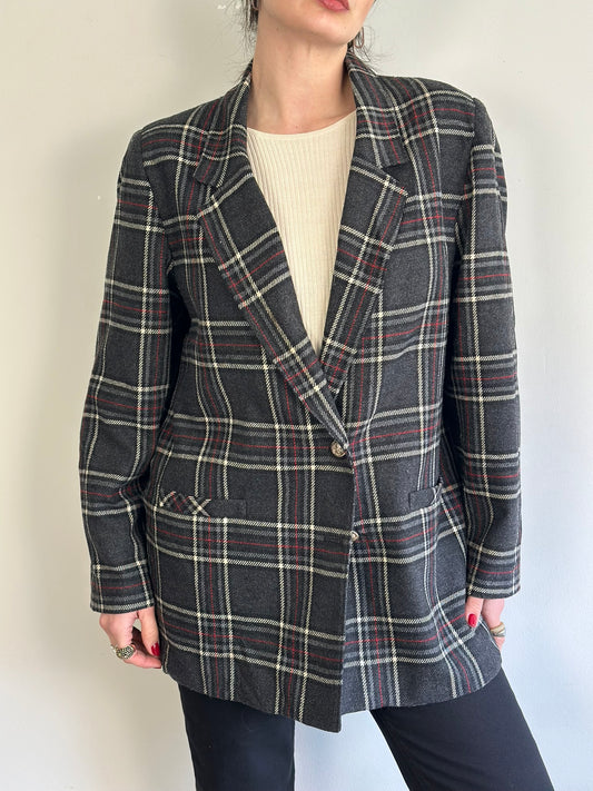 Vintage Plaid Blazer