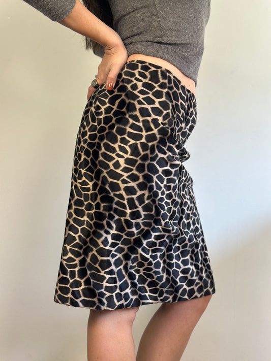 Vintage Animal Print Skirt