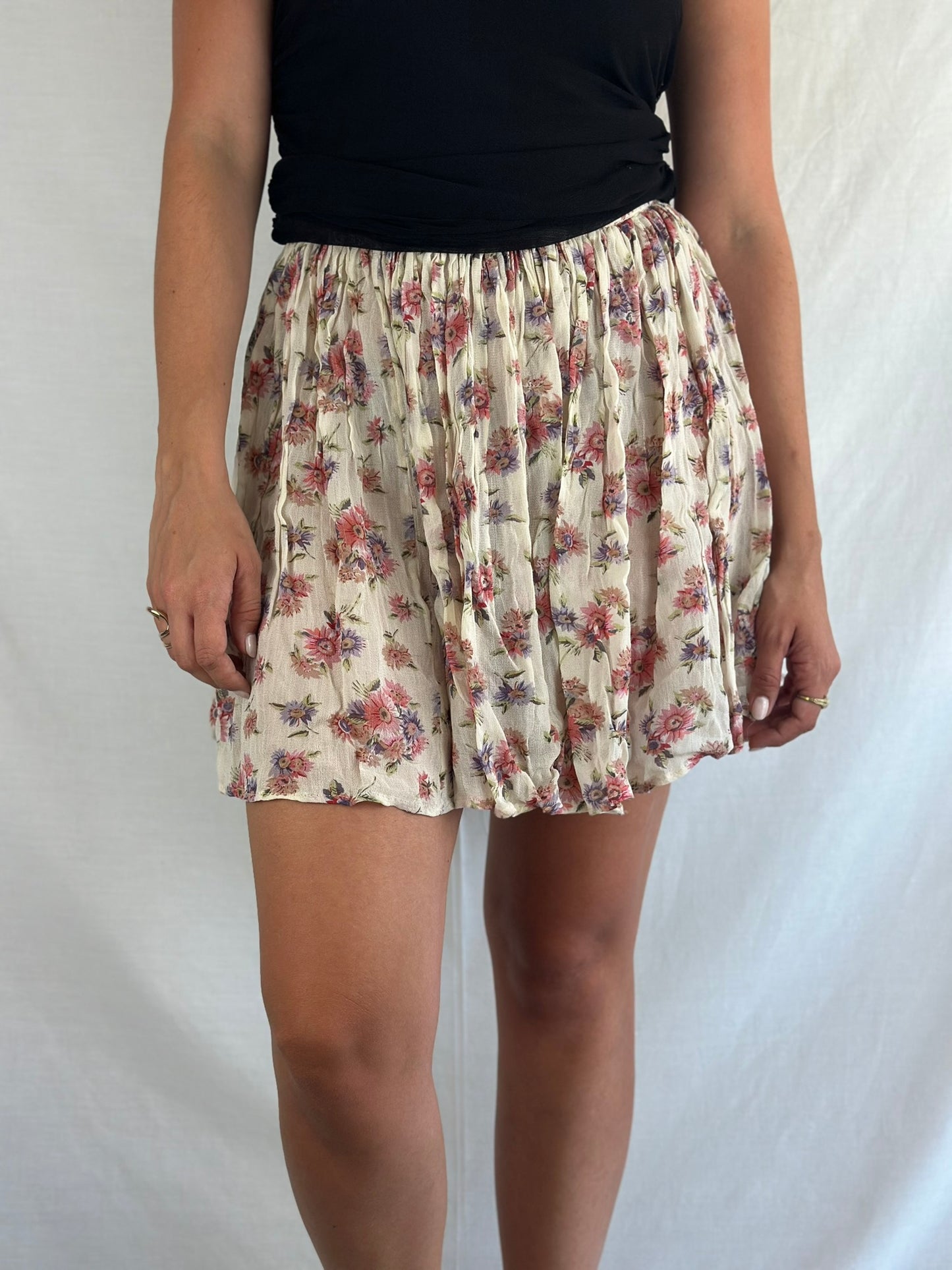 Floral Mini Skirt