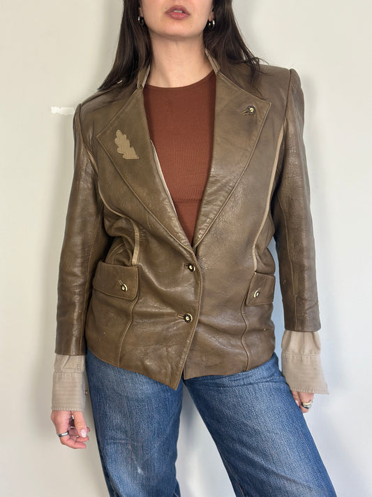 Vintage Leather Blazer