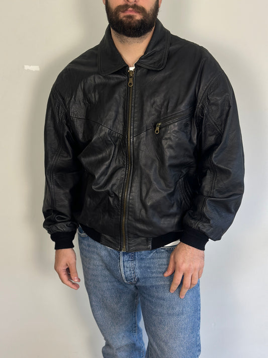 Vintage Leather Bomber
