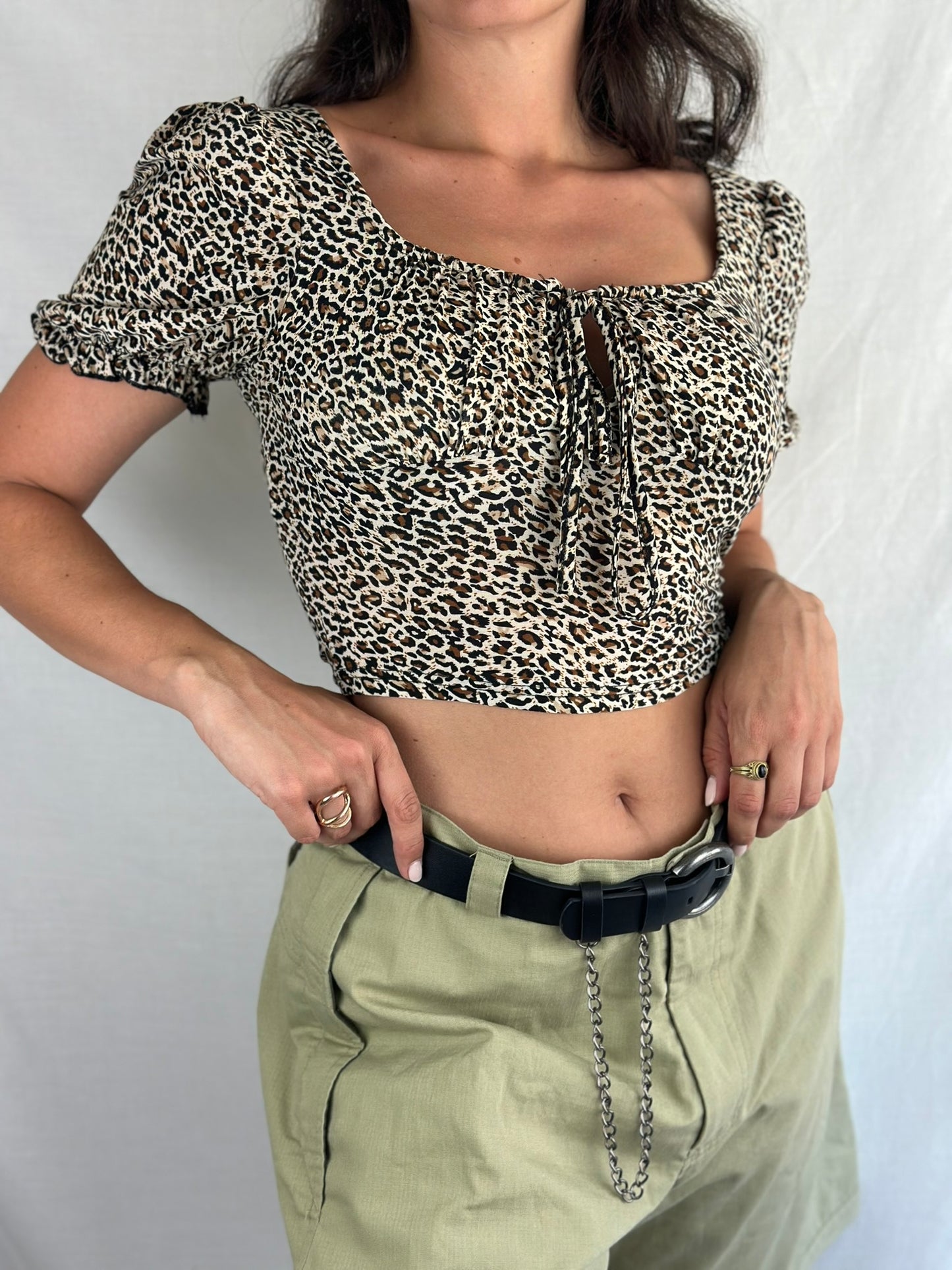 Vintage Leopard Print Top