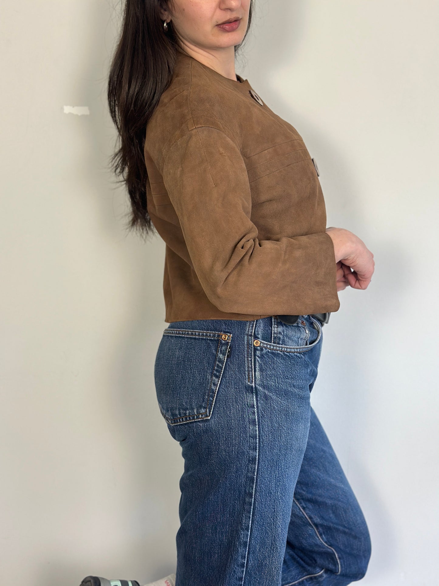 Vintage Suede Crop Jacket