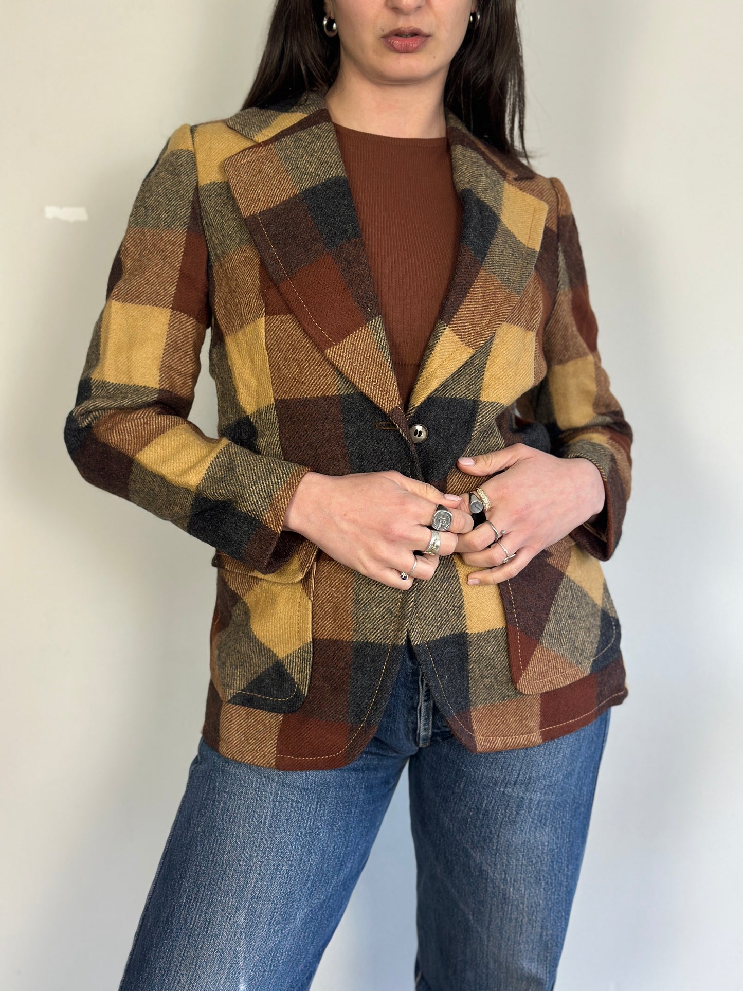 Vintage Plaid Blazer