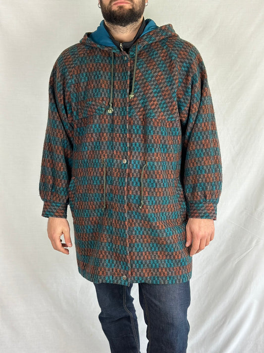 Patterned Unisex Vintage Coat