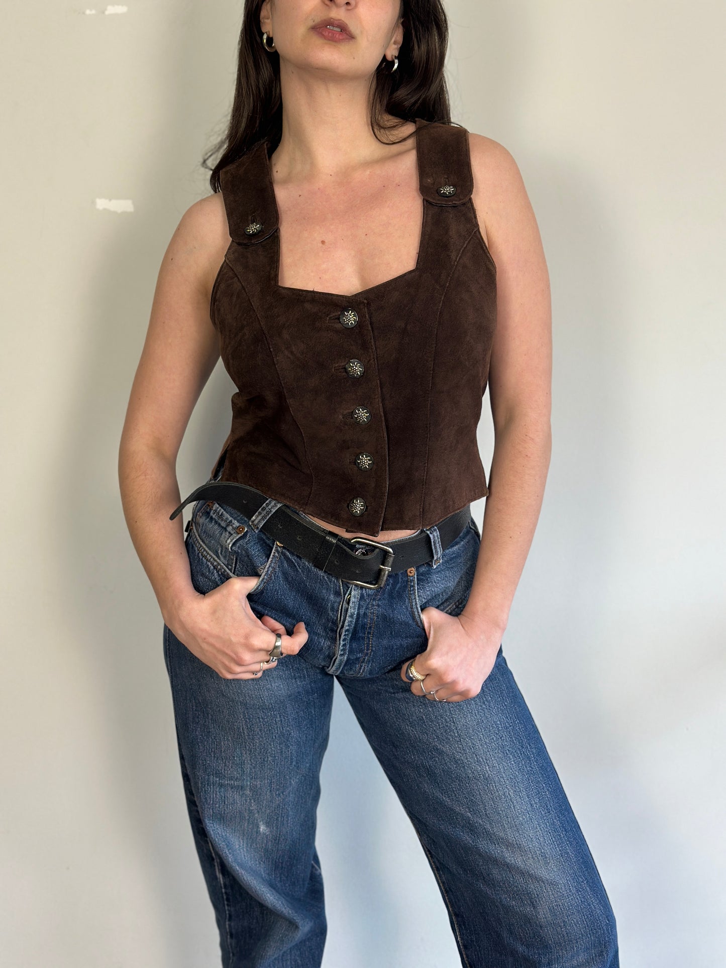 Vintage Suede Top
