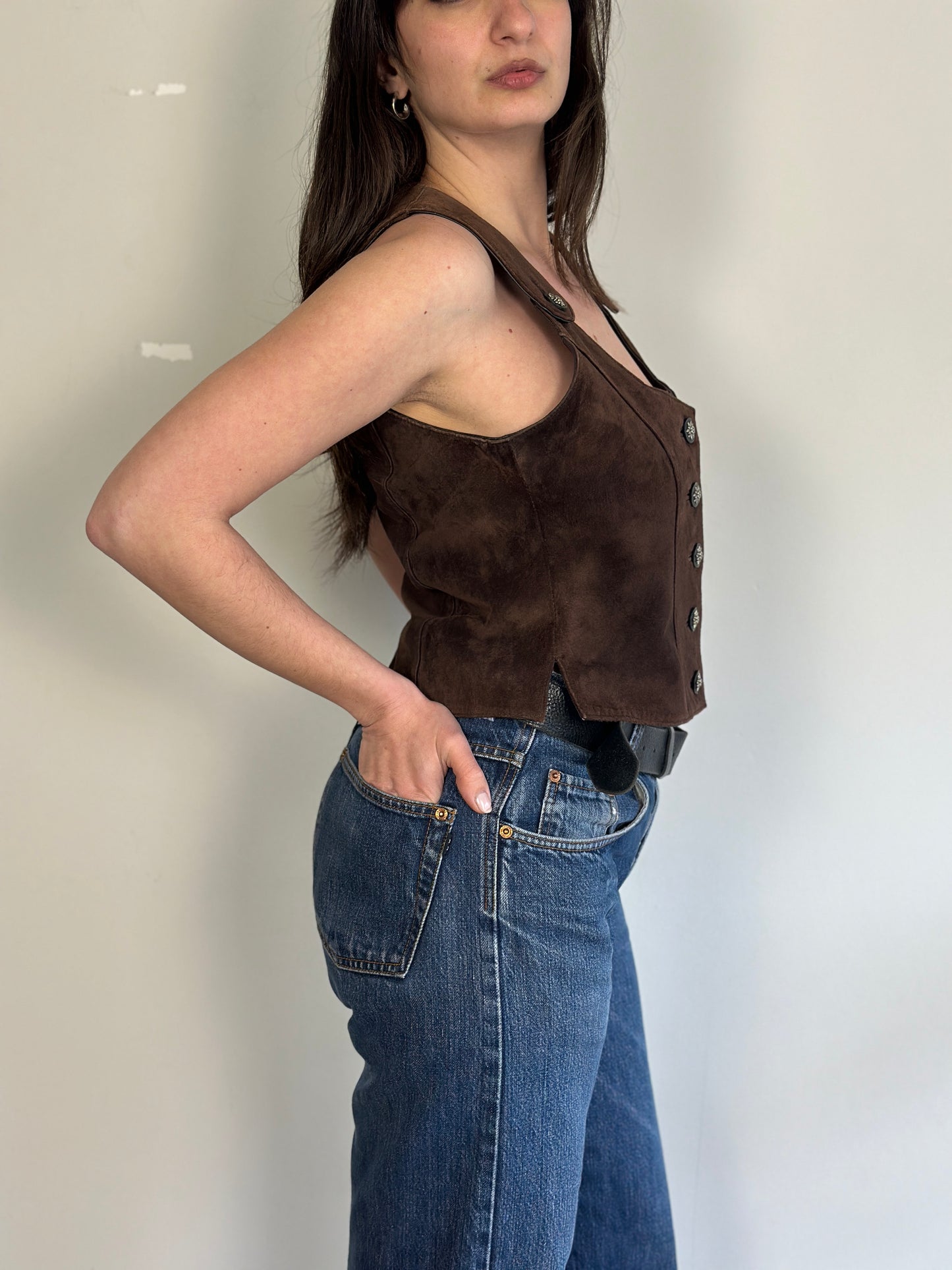 Vintage Suede Top