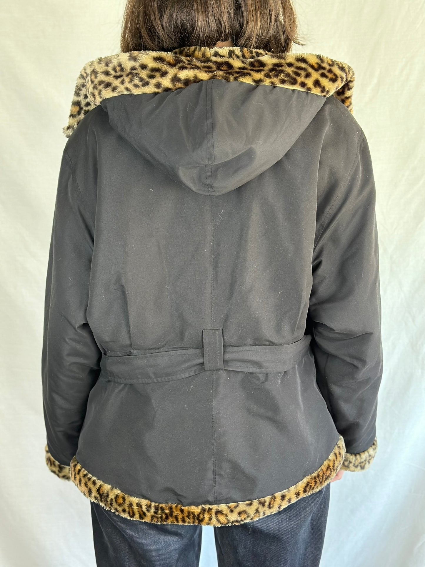 Vintage Jacket with leopard fur details