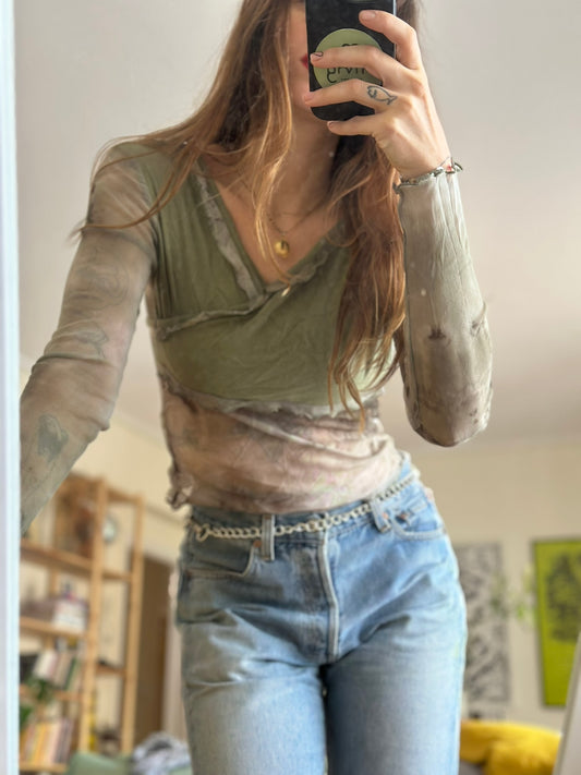 Longsleeve Mesh Top