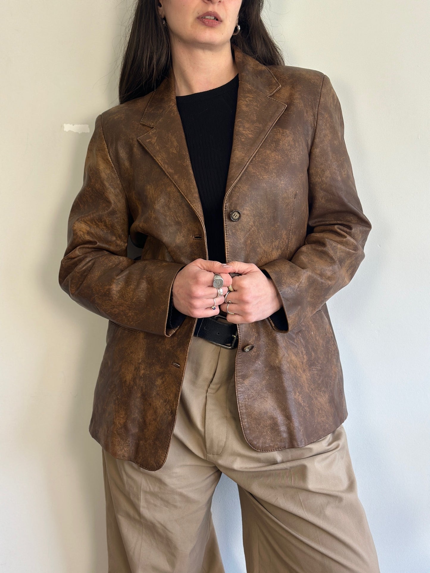 Vintage Leather Blazer