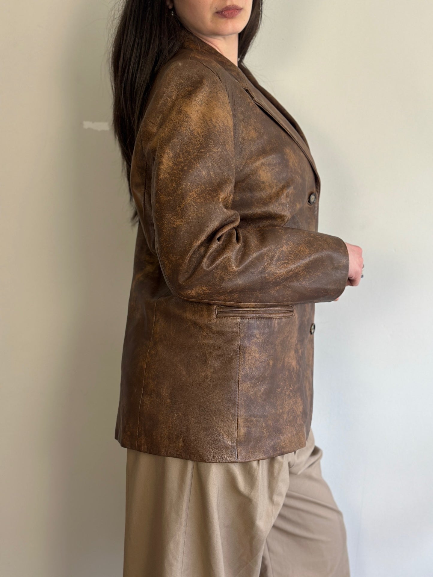 Vintage Leather Blazer