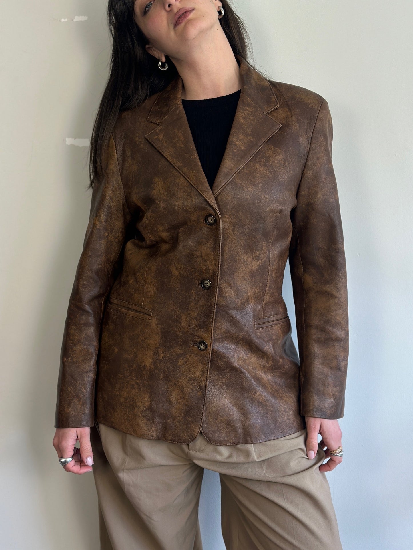 Vintage Leather Blazer