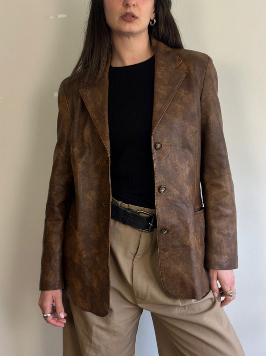 Vintage Leather Blazer